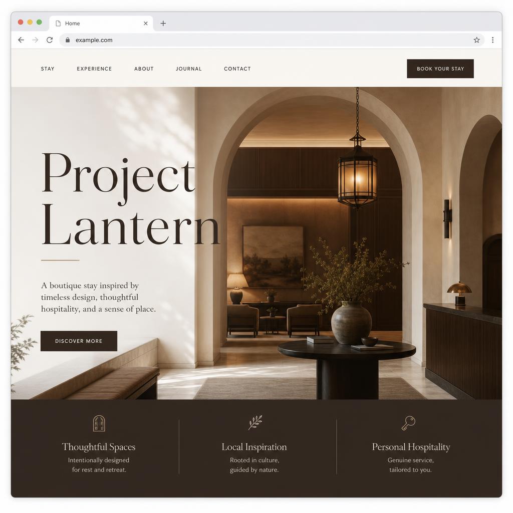 Hospitality website case study