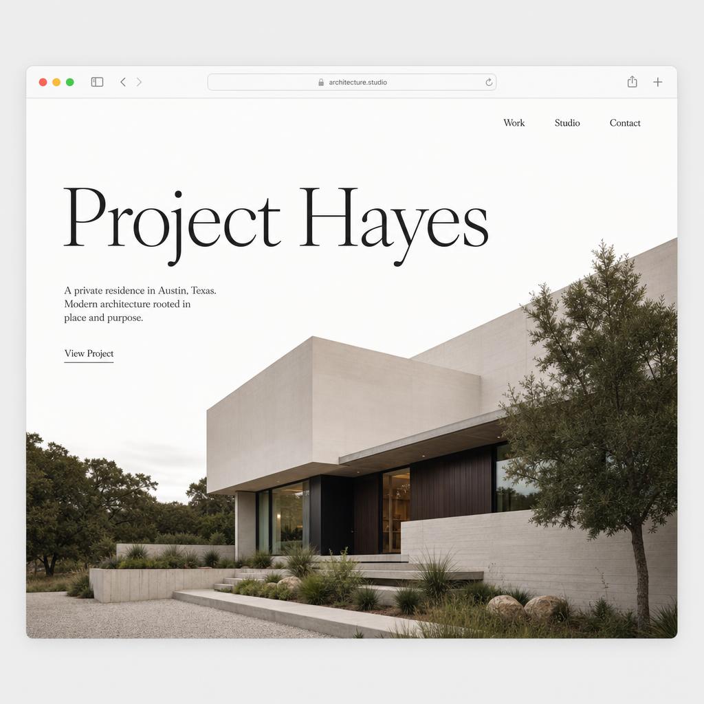 Architecture website case study